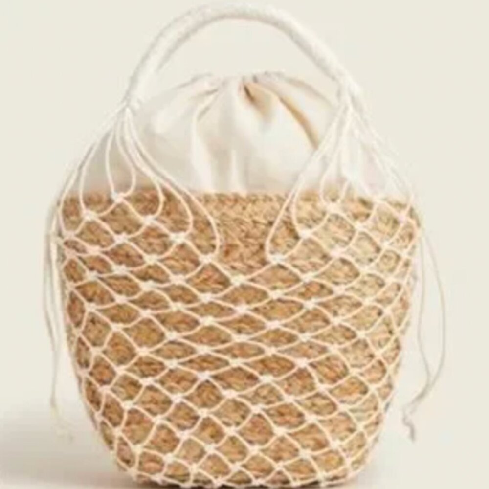 J. Crew Sedona basket bag in straw